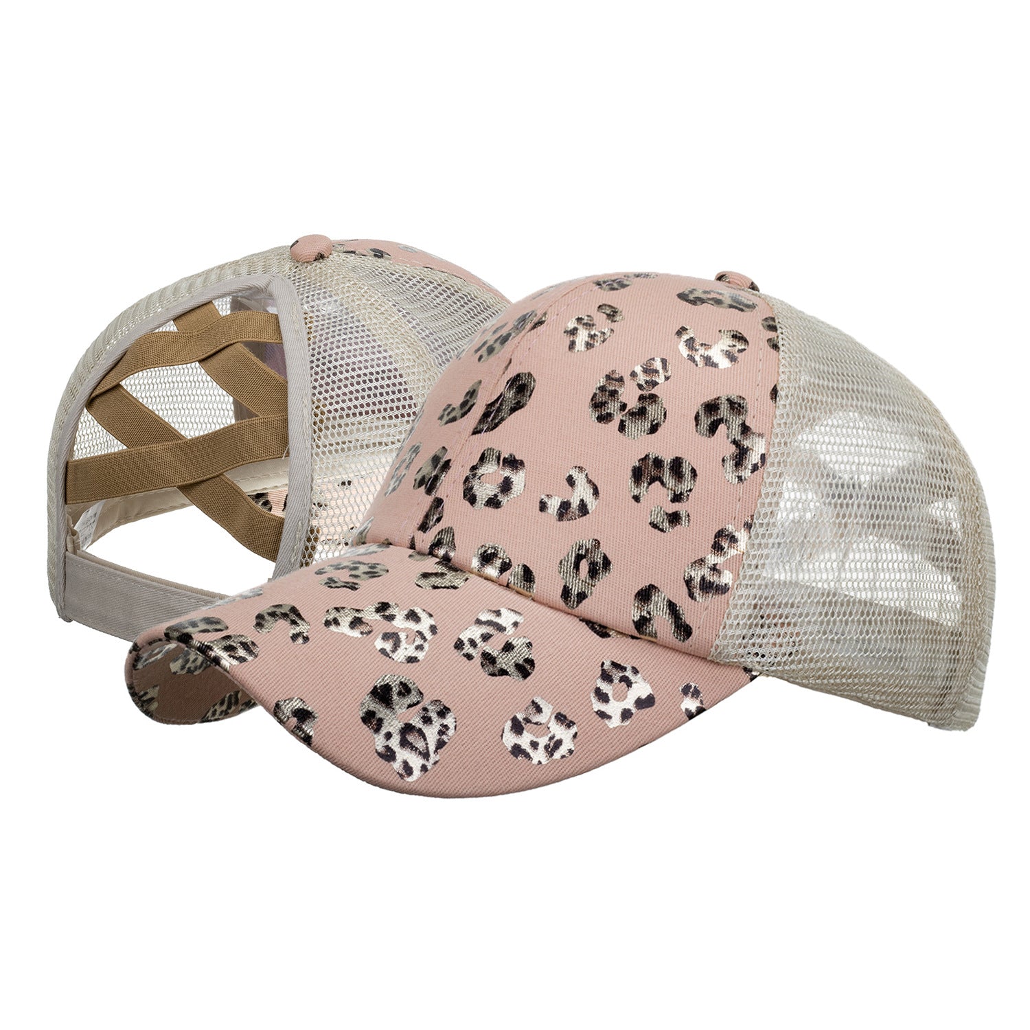 Wholesale  new bronzing leopard horsetail hole baseball cap Women's sun hat