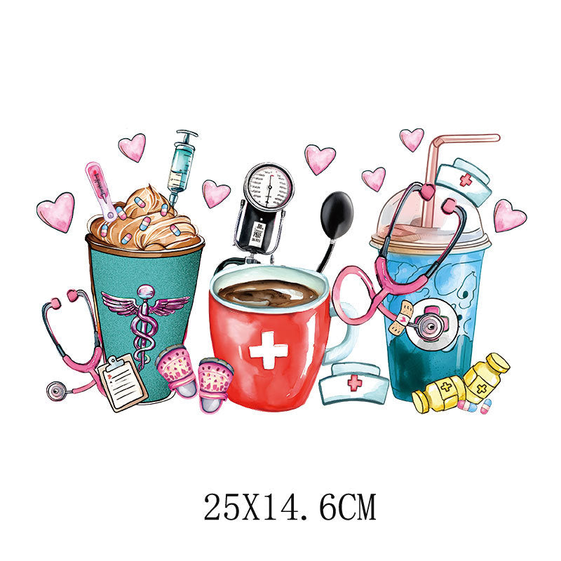 Wholesale Doctor and nurse heat transfer printing   UV DTF Ready to Press Transfers Wraps