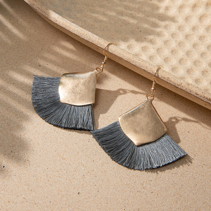 Wholesale Tassel Colorful Exaggerated Earrings