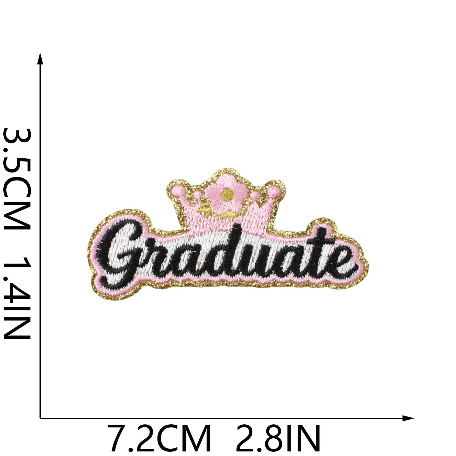 Wholesale Graduation Embroidered Patch Top Honors Future Promise Iron On Applique For Student Clothing DIY Fashion Accessory