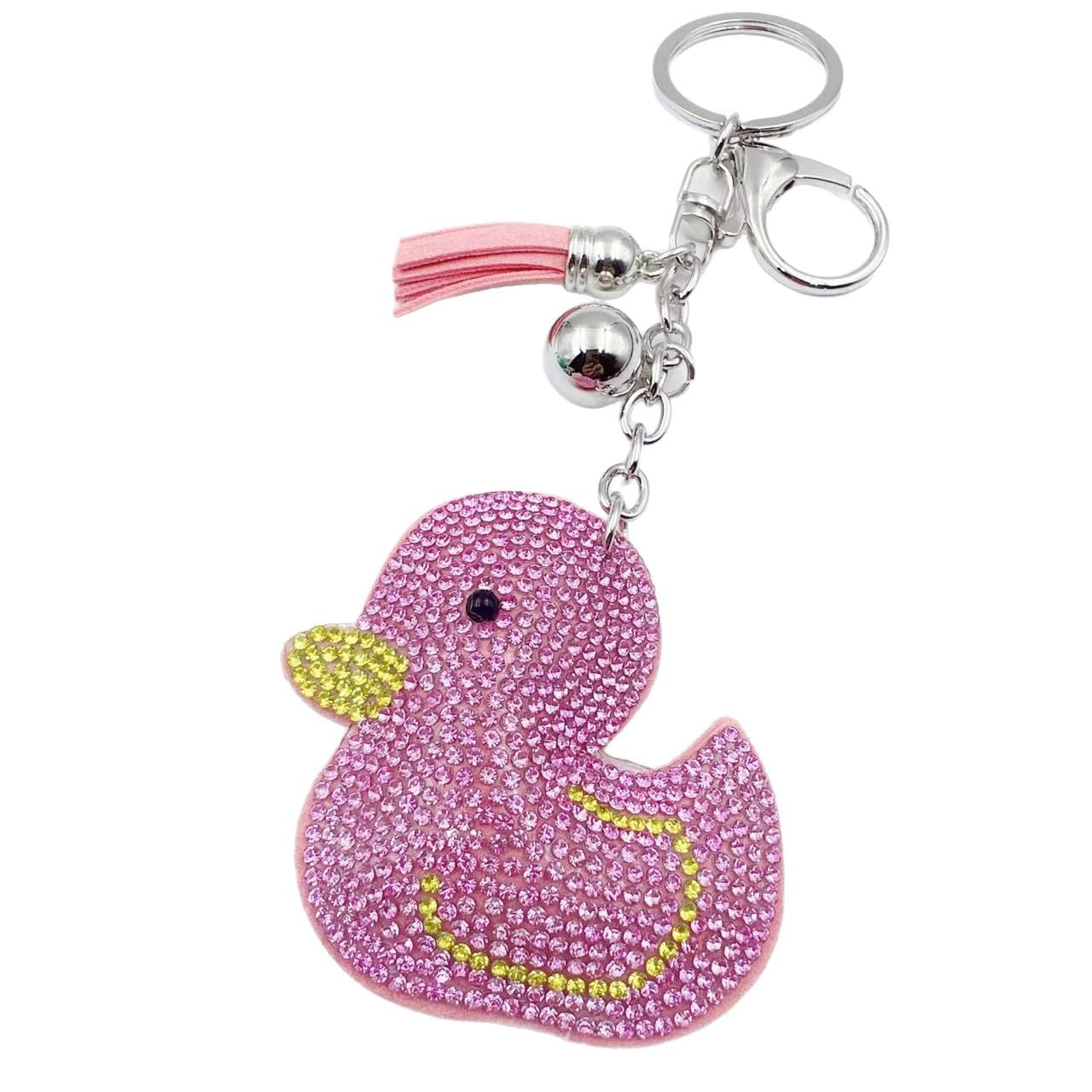 Wholesale  creative cartoon animal diamond key chain Cute Keychain