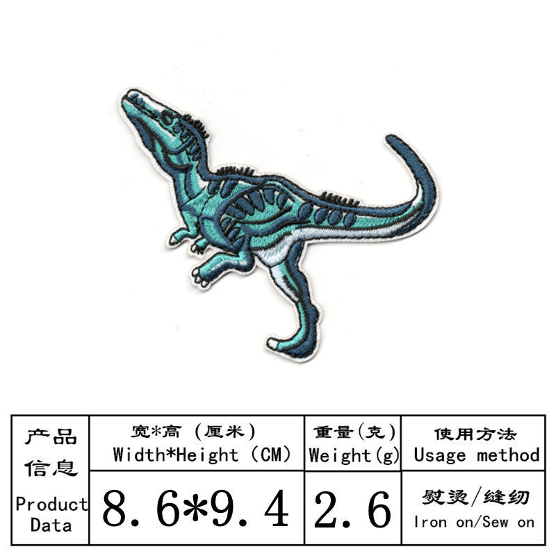 Wholesale 16 Pack Cartoon Dinosaur Embroidery Patches Iron On Appliques Decorative Sew On Badges For Clothing Towels Hats DIY Craft Gift