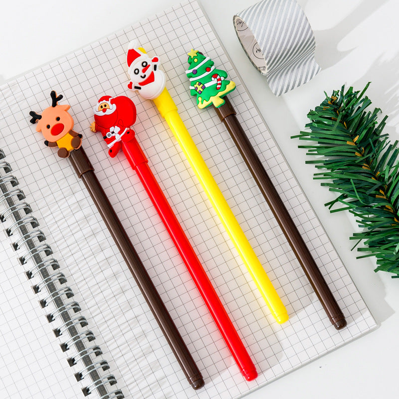 Wholesale Christmas Santa Claus Snowman Reindeer Patch Plastic Rollerball Pen