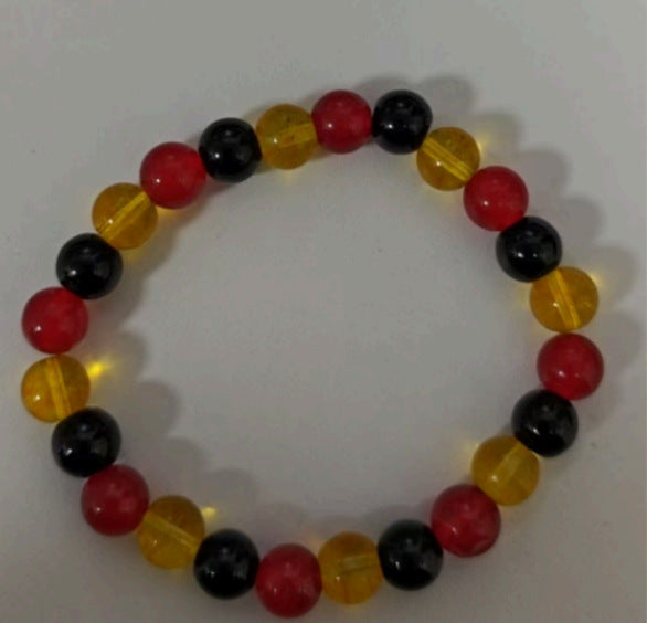 Wholesale 8mm mixed color white turquoise natural stone healing bracelet