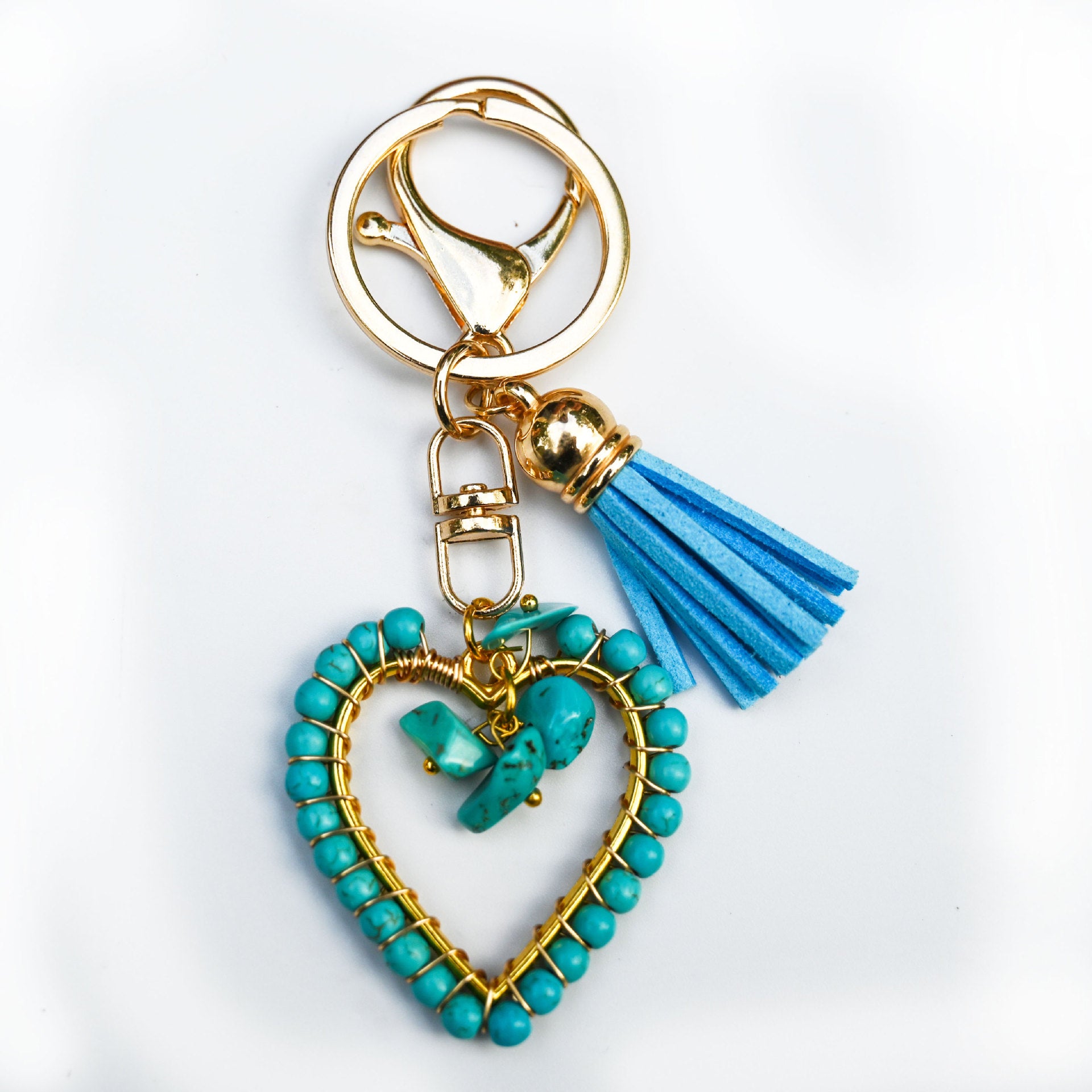 Wholesale  Natural Stone Keychain Bohemian Style