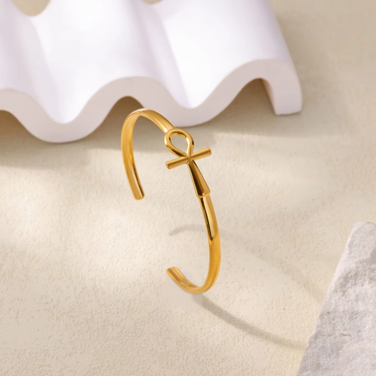 Wholesale personality exaggerated opening Stainless steel bracelet wide version jewelry
