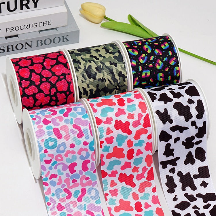 Wholesale 50Y thermal transfer ribbon cartoon printing ribbon printing ribbon thermal transfer ribbon flower diy ribbon roll