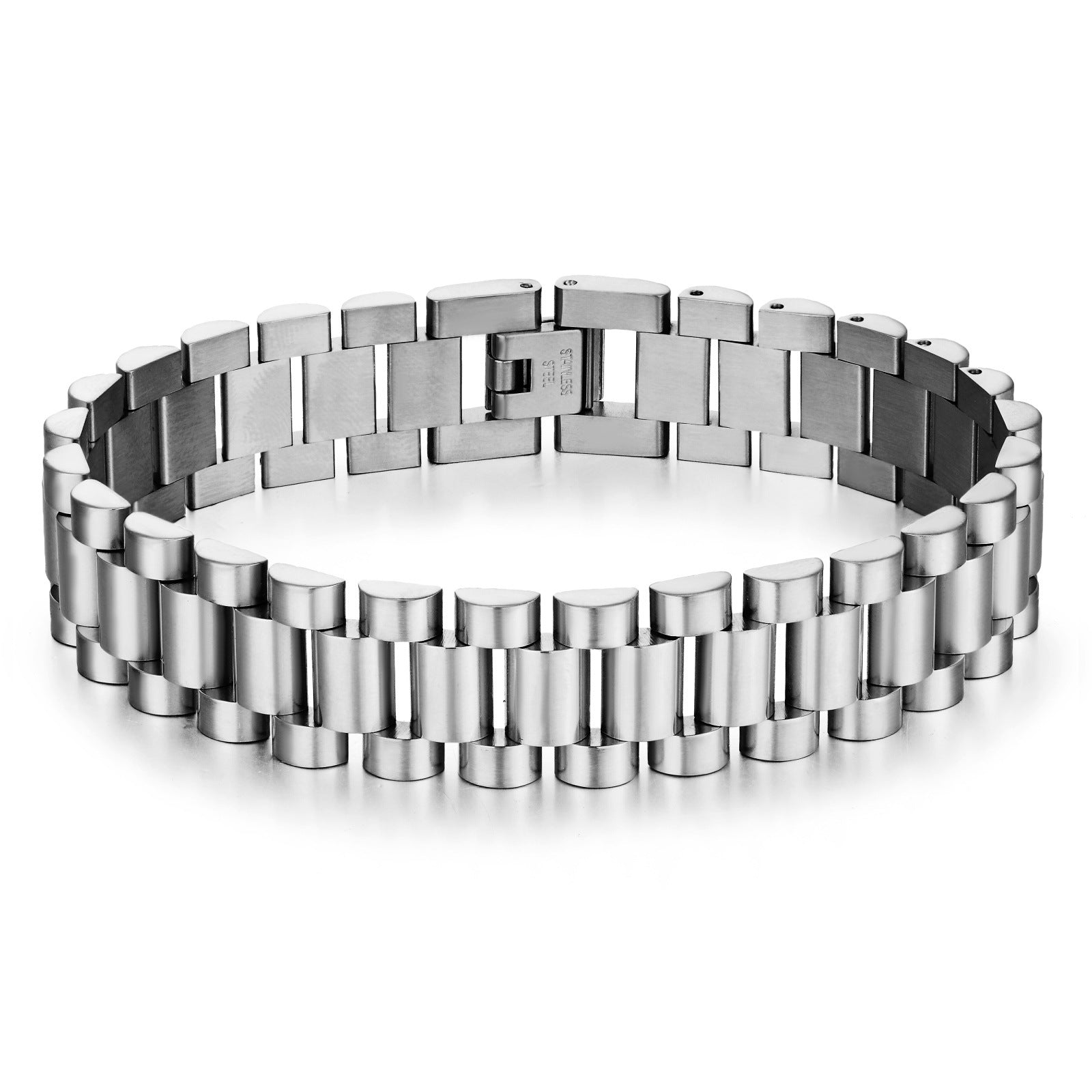 Wholesale Bending Bands 15mm Stainless Steel Men's Men's Merbers Bracelet