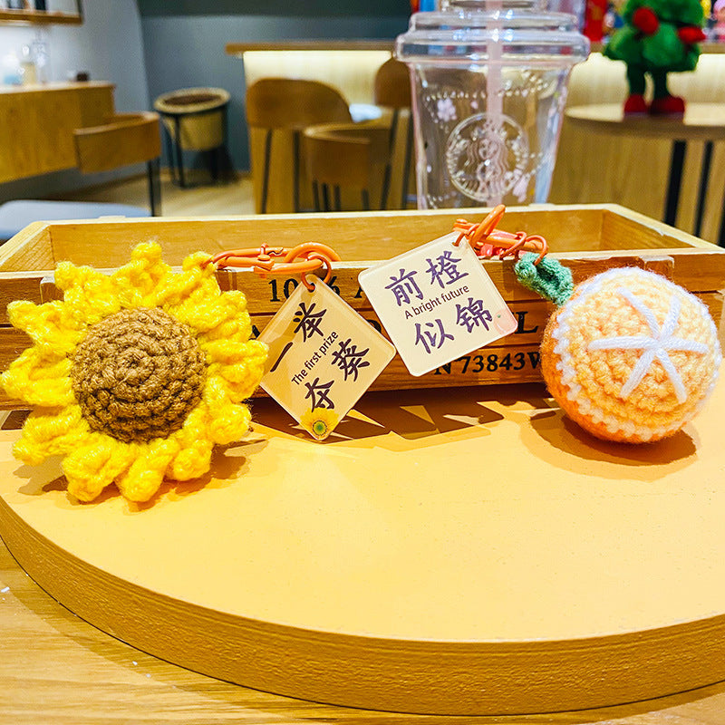 Llavero de crochet de felpa al por mayor