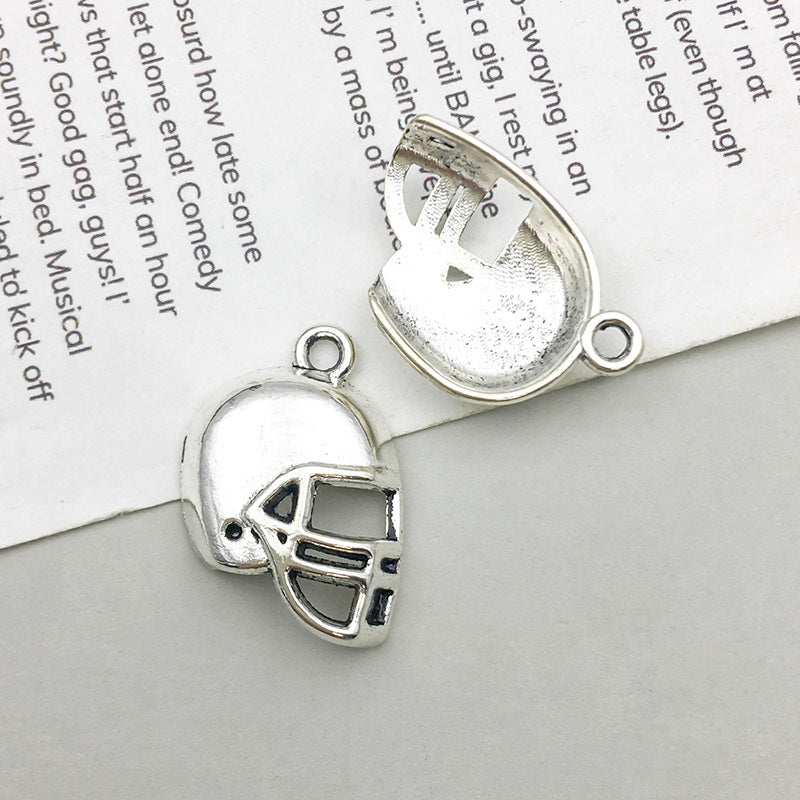 Wholesale 1 Antique Silver Alloy Simulation Rugby Baseball Series DIY Pendant