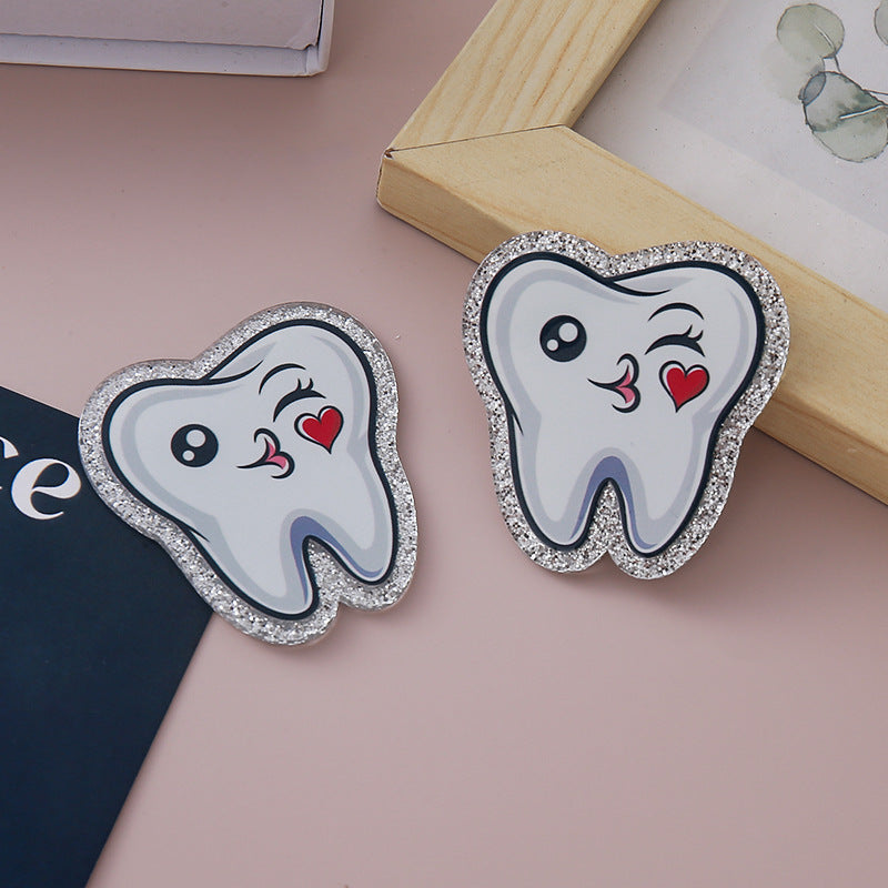 Wholesale 10pcs Glitter and sequin cartoon English earrings