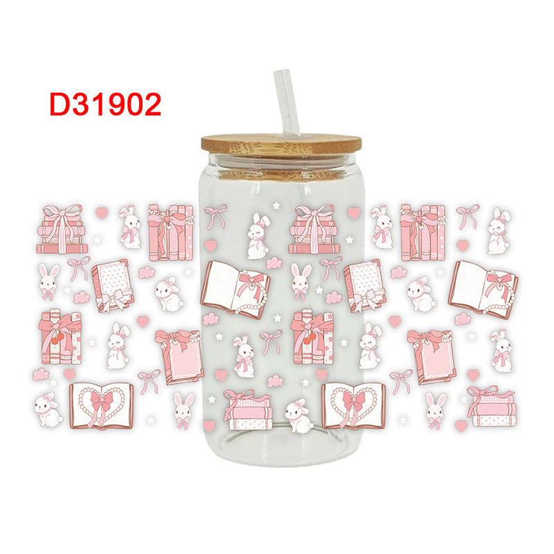 Wholesale Color Brush Paint 16oz Cup UV DTF Wraps