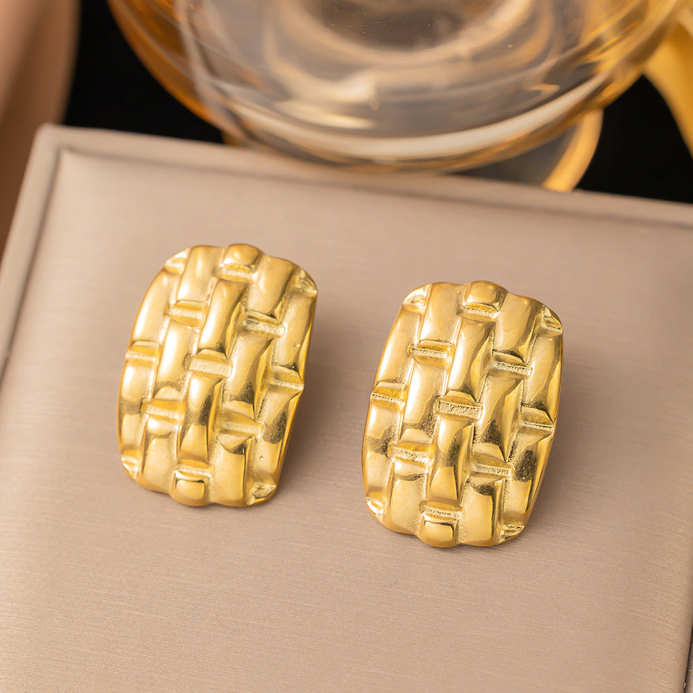 Wholesale Exaggerated Design Vintage Stainless Steel Earrings