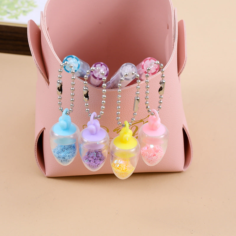 Pluma de gel colgante de rábano plástico al por mayor