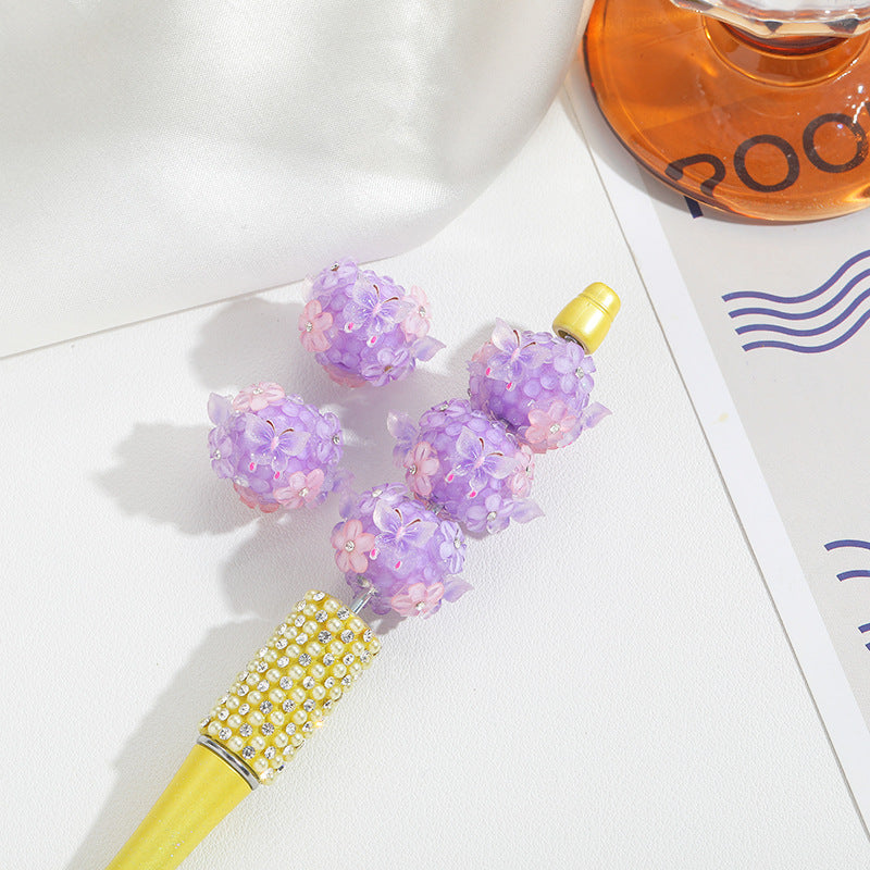 Wholesale Full Diamond Cherry Blossom Butterfly Straight Hole Beads