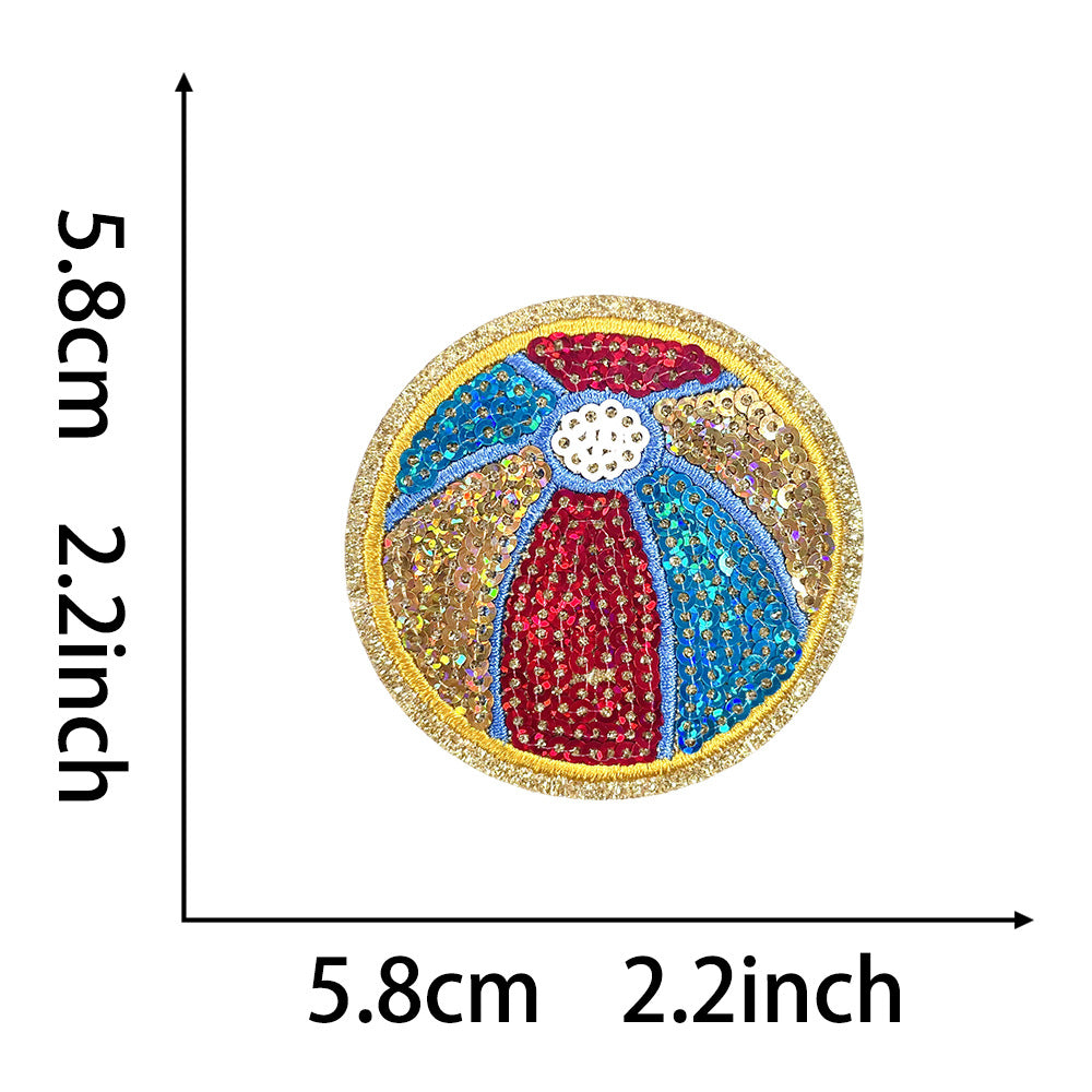 Wholesale  Summer Ocean Sports Watermelon Sandals Sequin Cloth DIY Patches
