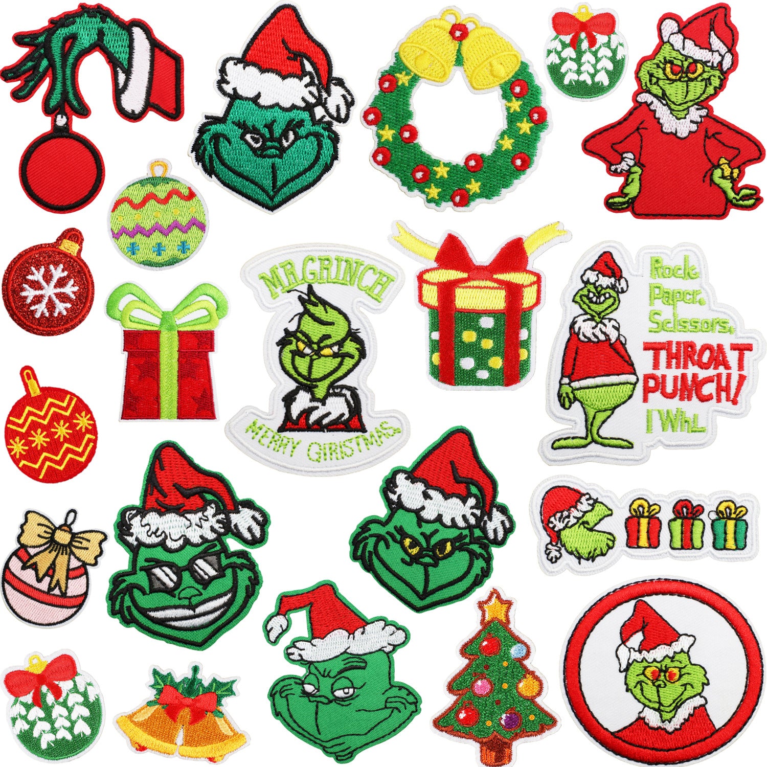 Wholesale Embroidered Christmas Patch Funny Holiday Design Polyester Thread Applique For Clothing Resale  OLY Exclusive