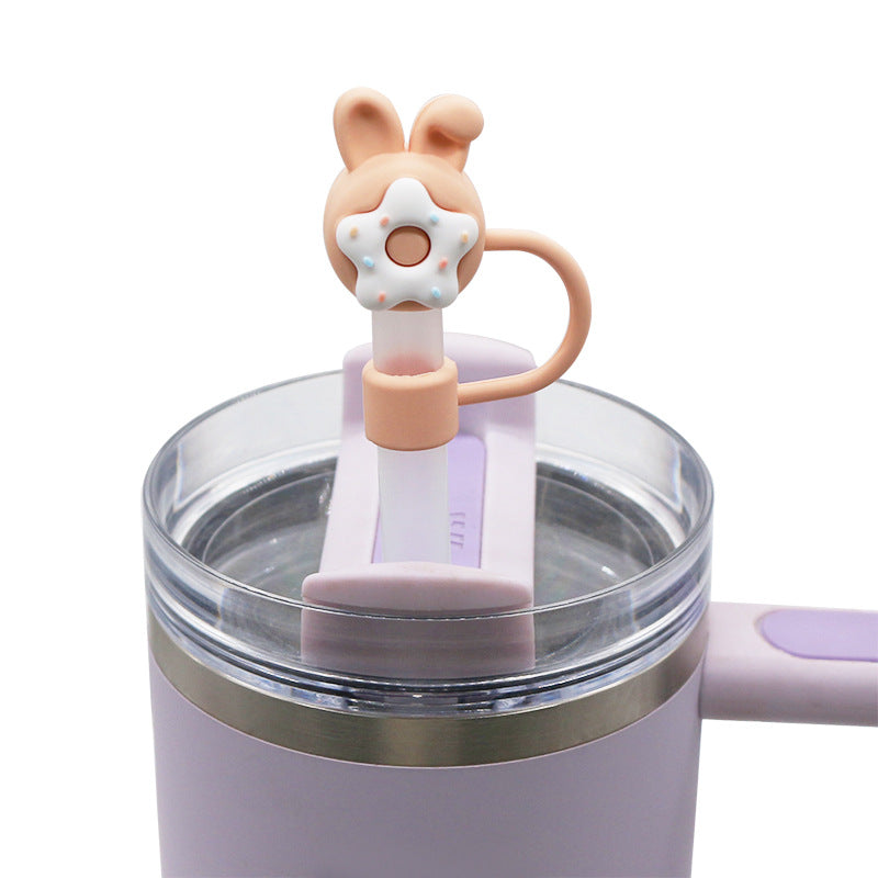 Wholesale 3pcs PVC 3D cartoon 8-10mm environmentally friendly straw cap