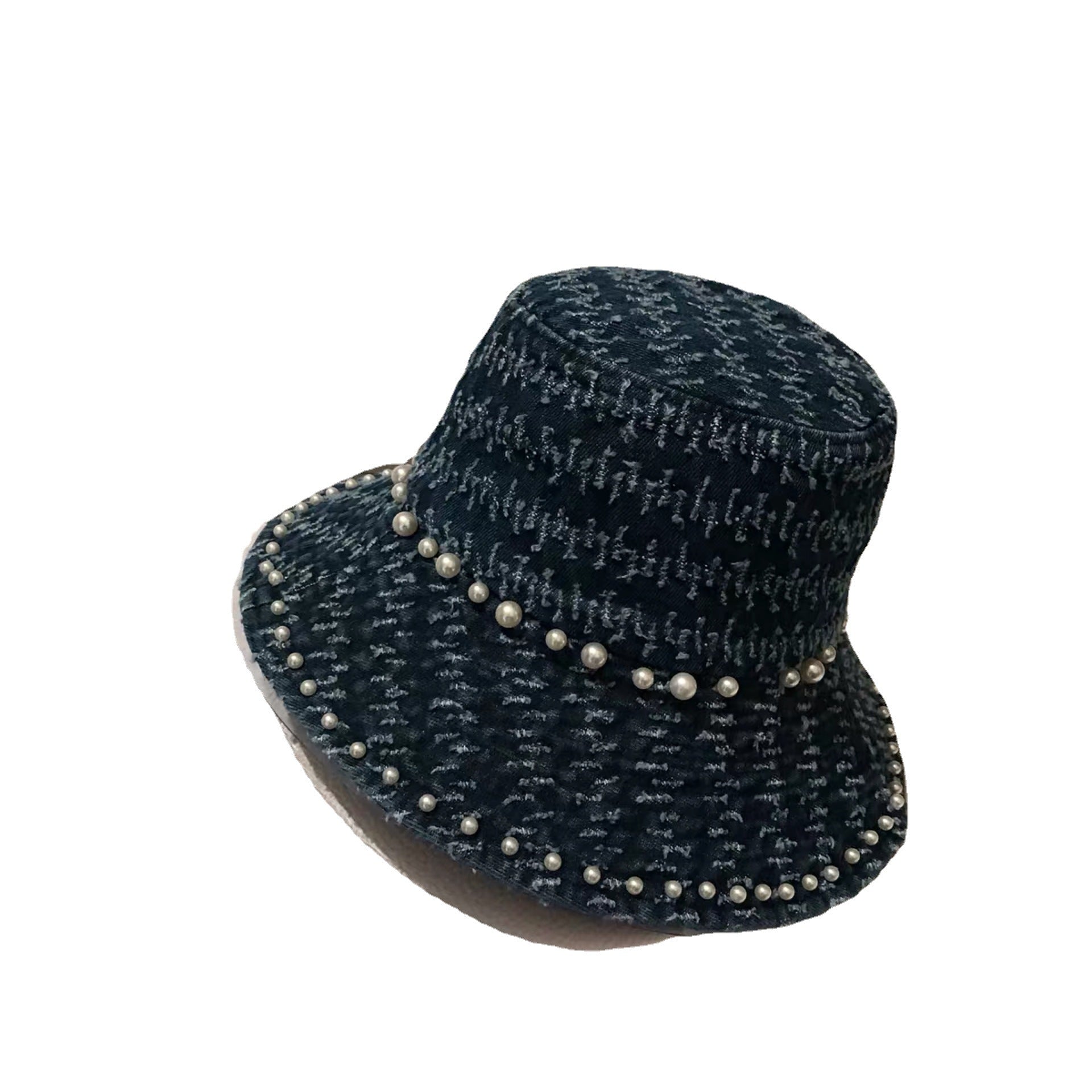 Wholesale Whiskers Ripped Tassel Denim Fisherman Hat Basin Hat