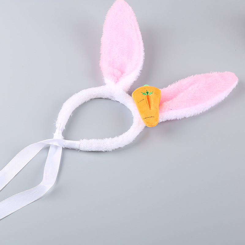 Wholesale Creative Cute Rabbit Ears Atmosphere Photo Carrot Headband Easter Party Performance Decorations