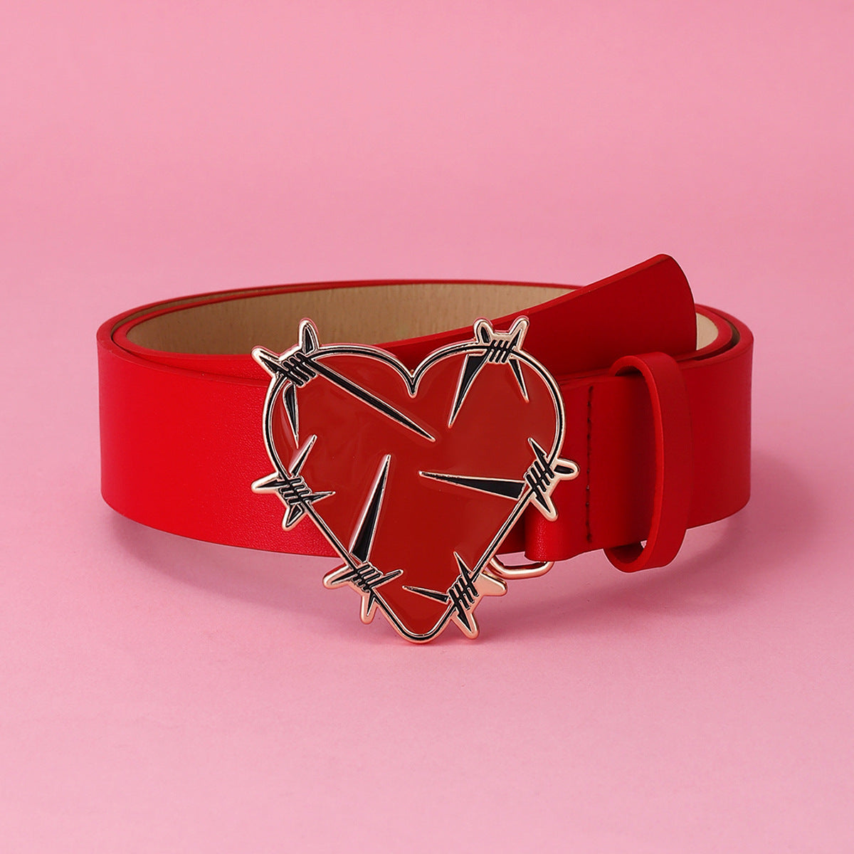 Wholesale of Red Love PU Belts