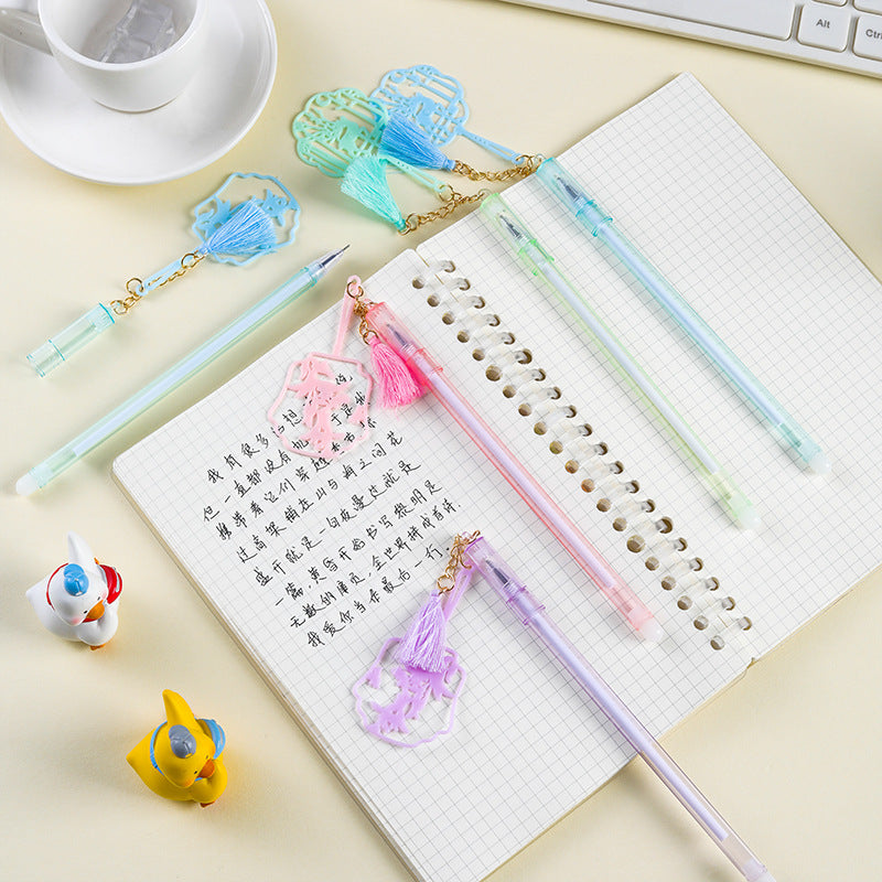 Wholesale Plastic Fan Tassel Gel Pen