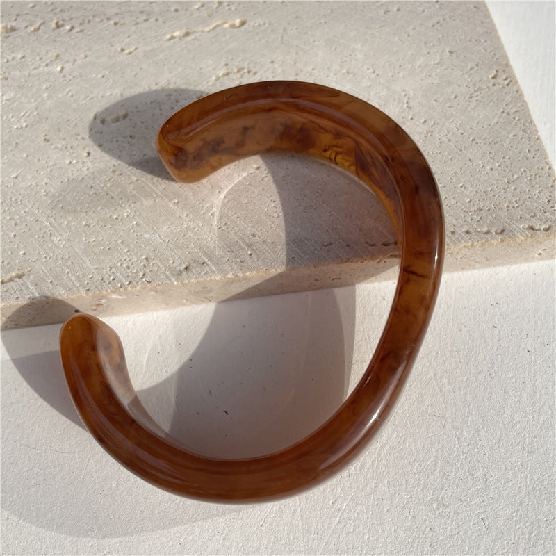 Wholesale Color Acrylic Simple Geometric Transparent Resin Bracelet