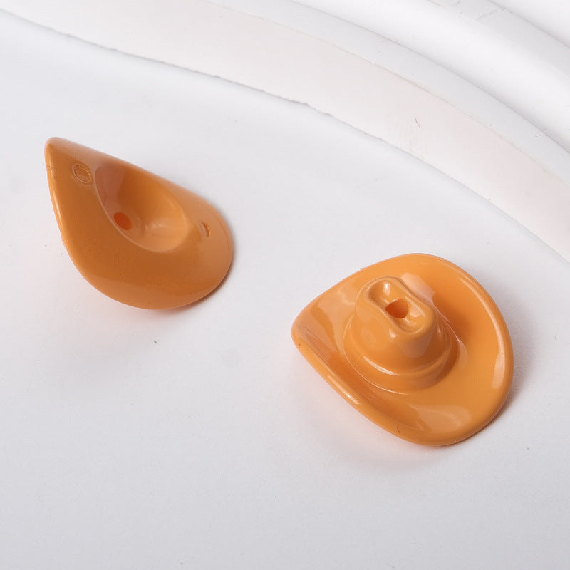 Wholesale of 100PCS/PACK Denim Hats, Perforated Cartoon Acrylic Jewelry Accessories, Beads