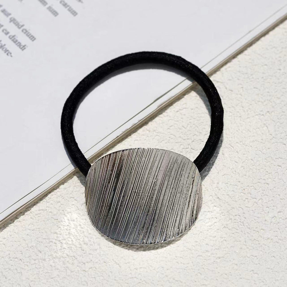 Wholesale pearl headdress metal hair rope hair accessories niche hair rope