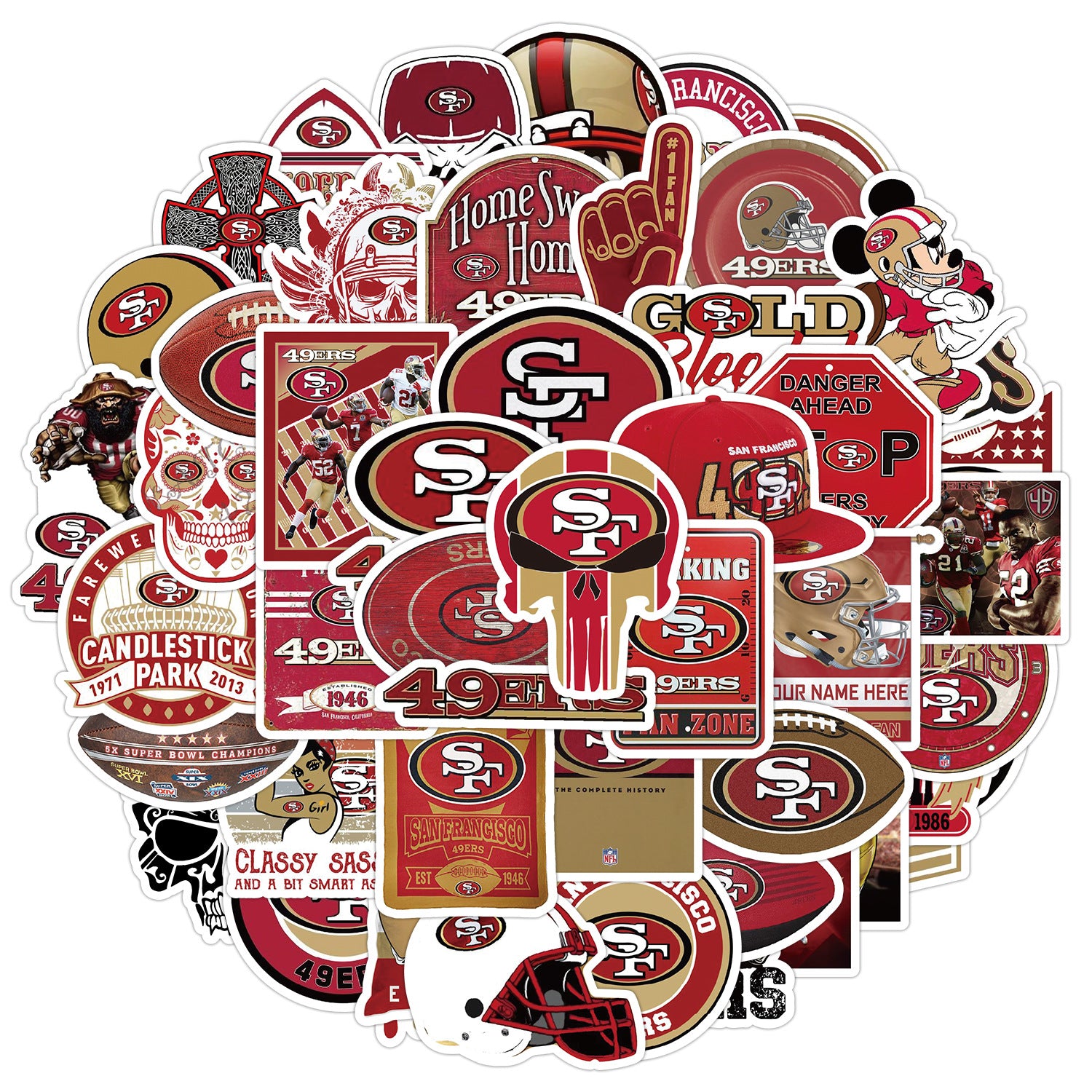 Wholesale 50 pieces of football graffiti stickers waterproof decorative stickers