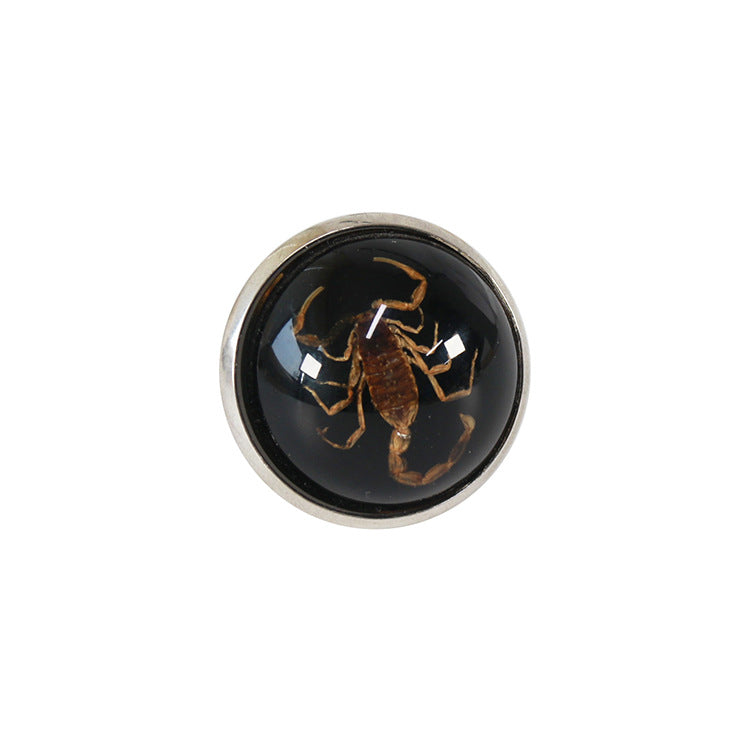 Wholesale12pcs Scorpion Amber Color Round Bottom Ring
