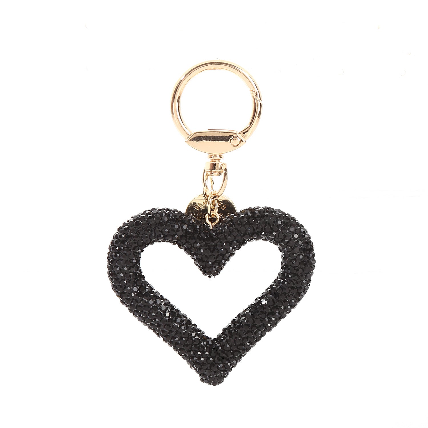 Wholesale Hollow Diamond Heart Key Chain