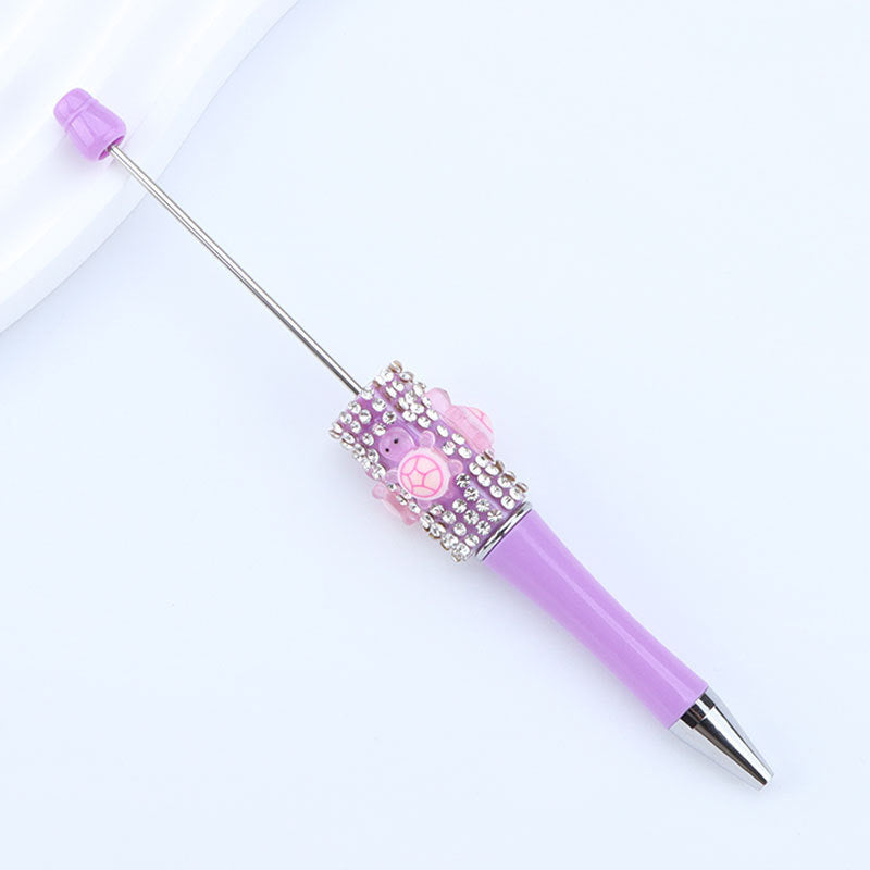 Wholesale Sugar set with diamonds  small turtle  crushed diamonds  beadable pens