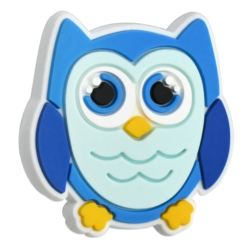 Wholesale Random 100pcs Cute Owl Ballpoint Pen Bead Decoration DIY PVC Soft Rubber Beads