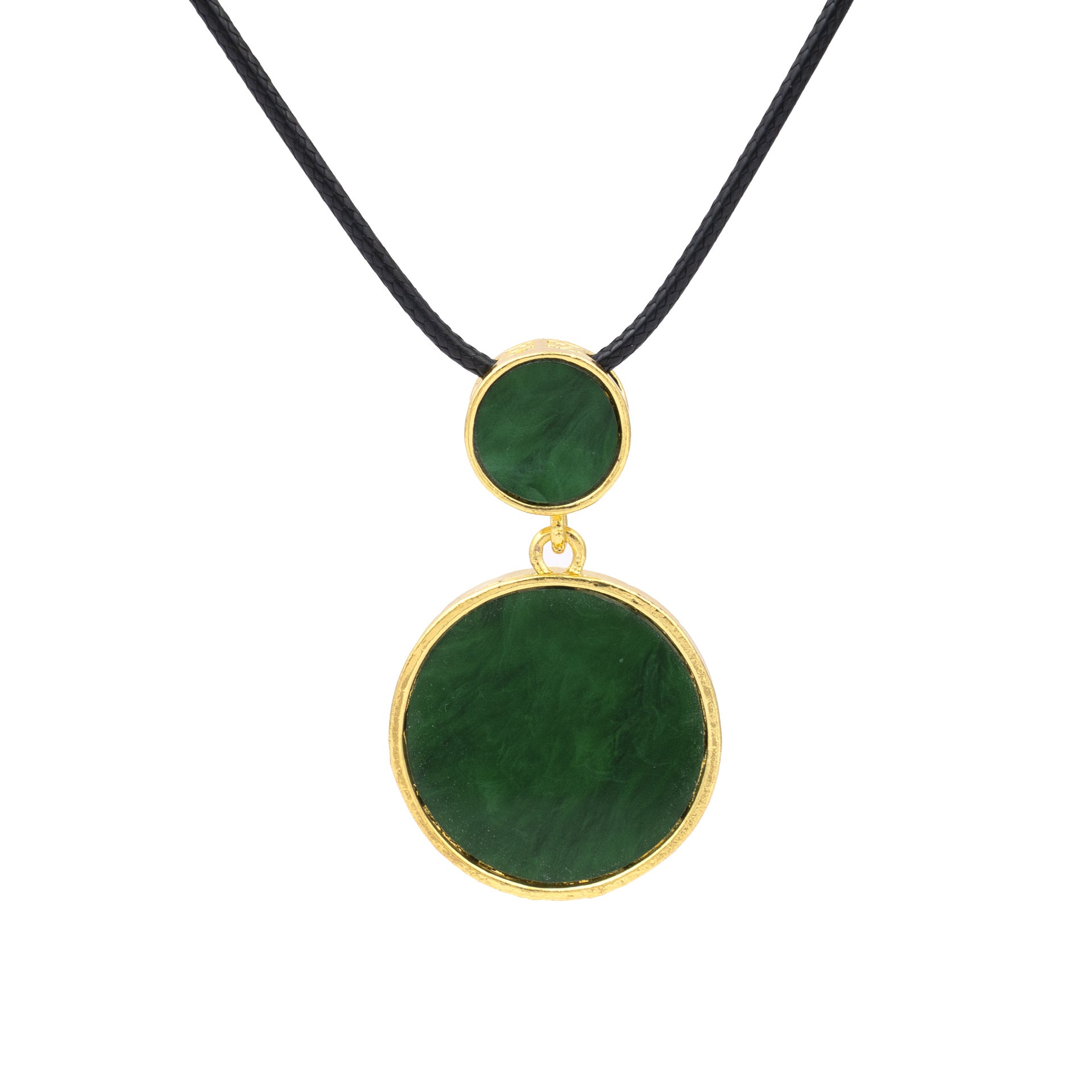 Wholesale Atmospheric round bamboo jasper pendant necklace