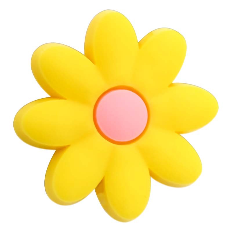 Wholesale Random 100pcs Colored Flower Shaped Focal Beads