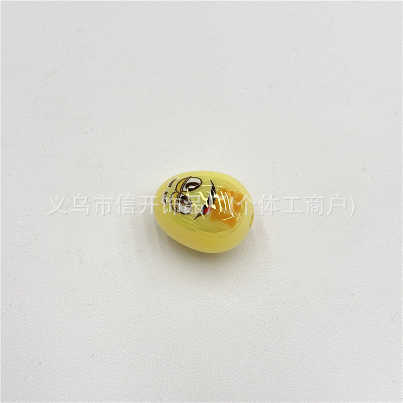 Wholesale 200pcs/pack Acrylic Printed Pigeon Egg Beads Pen