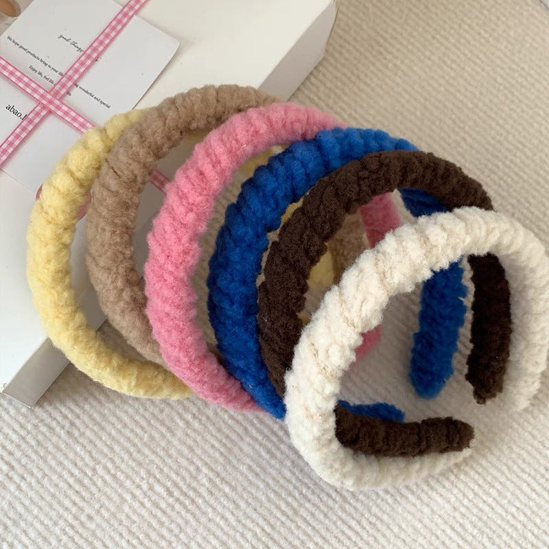 Wholesale Plush Colored Lamb Hair Hoop