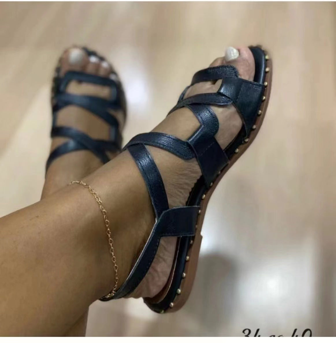 Wholesale PU Flat Sandals