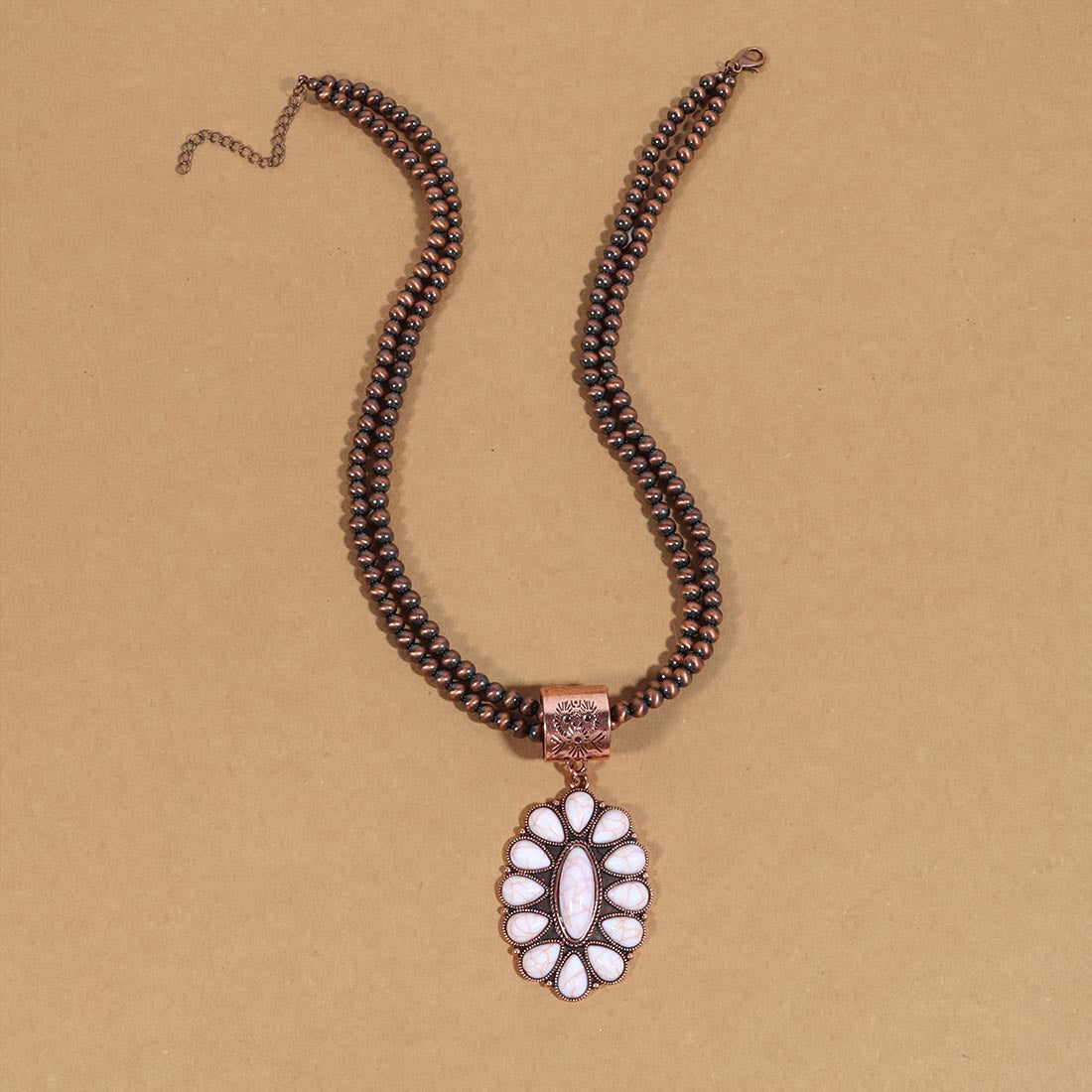 Wholesale Vintage Floral Statement Necklace And Earring Set Retro Western Style Jewelry Accessory Party Wear