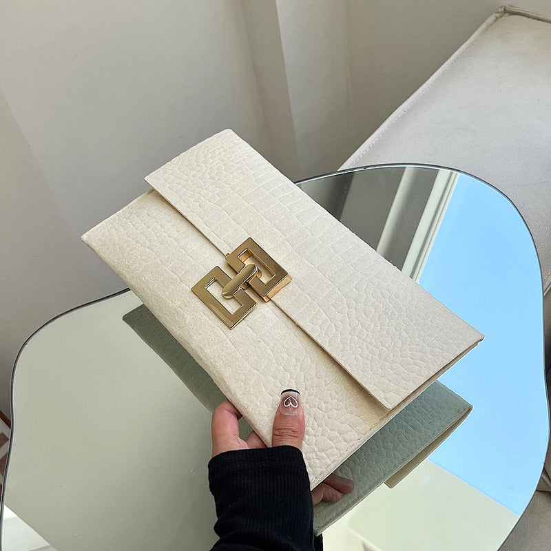 Wholesale Pink Clutch Bag Simple Large Capacity PU Small Square Bag