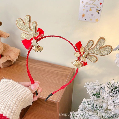 Wholesale Christmas Plush Bow Headband OLY-HD-XHX001