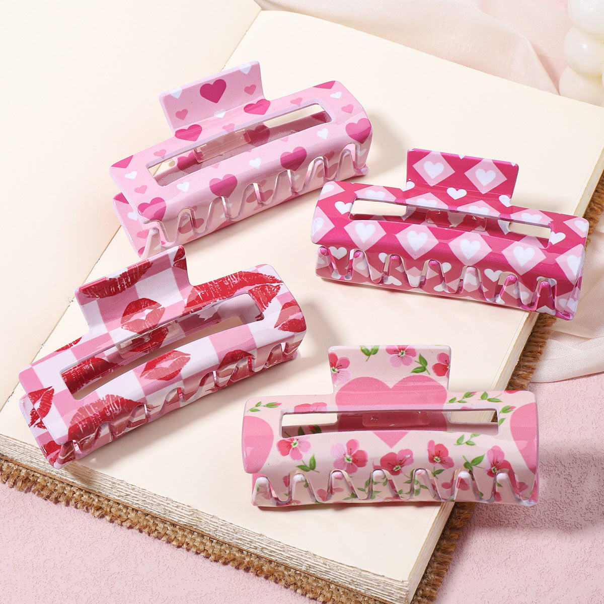 Wholesale Love Cupid Rose Valentine's Day Hairpin Shark Clip