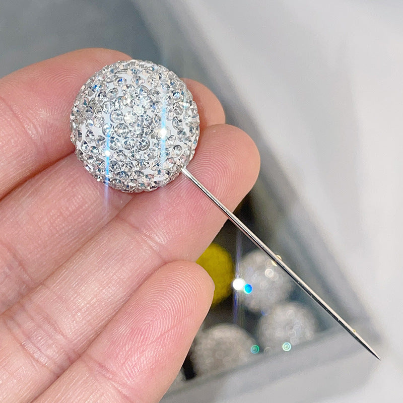 Wholesale 10pcs Half Hole 2cm  Yellow Soft Clay Full Diamond  Crystal Beads Pen Cap