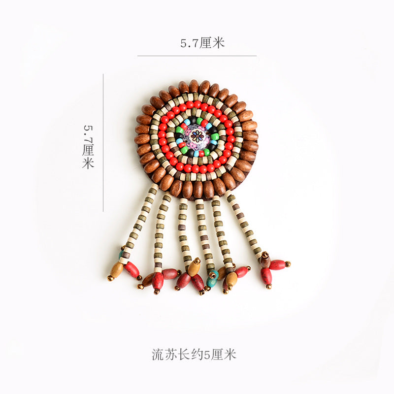 Wholesale DIY Handmade Beaded Cloth Patch Bohemian Tassel Hat Clothing Decoration