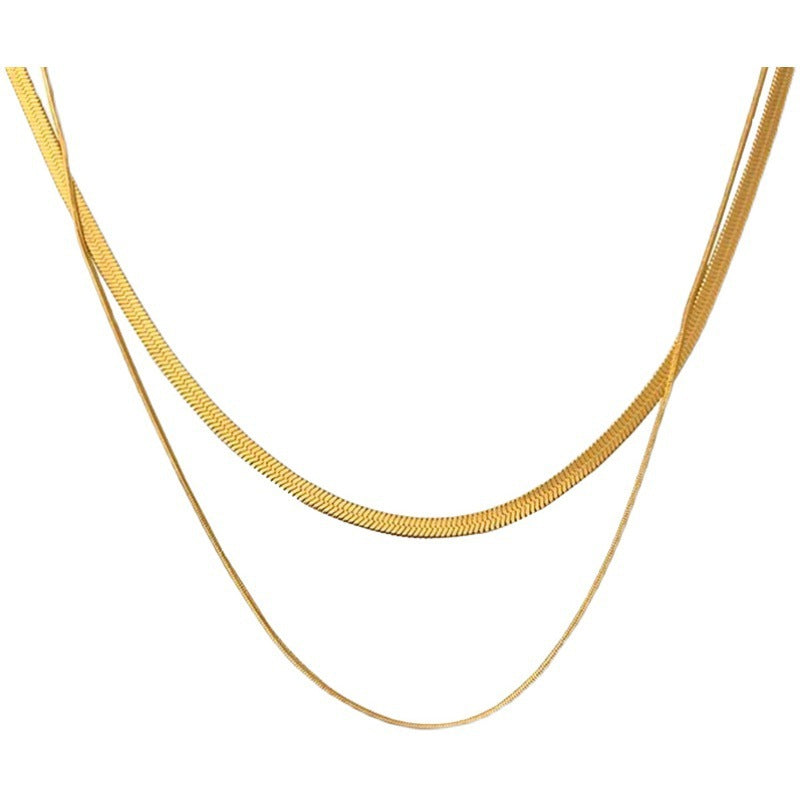Wholesale Double stacked clavicle chain with blade
