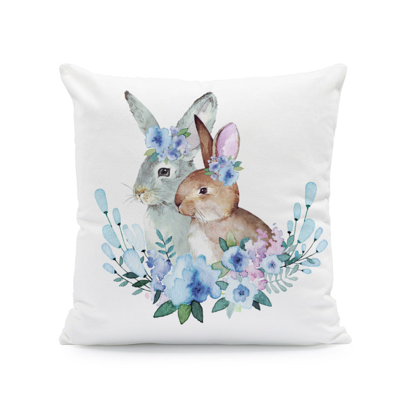 Wholesale Easter Rabbit Egg Flannel Printed Pillow Covers