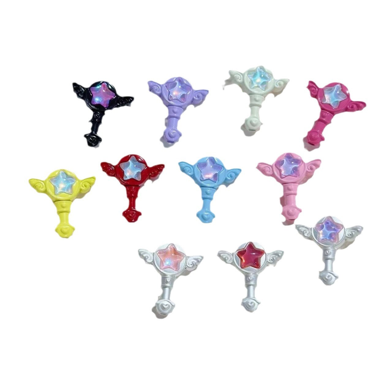 Wholesale 10pcs Paint Diamond Fairy Wand Alloy Beads