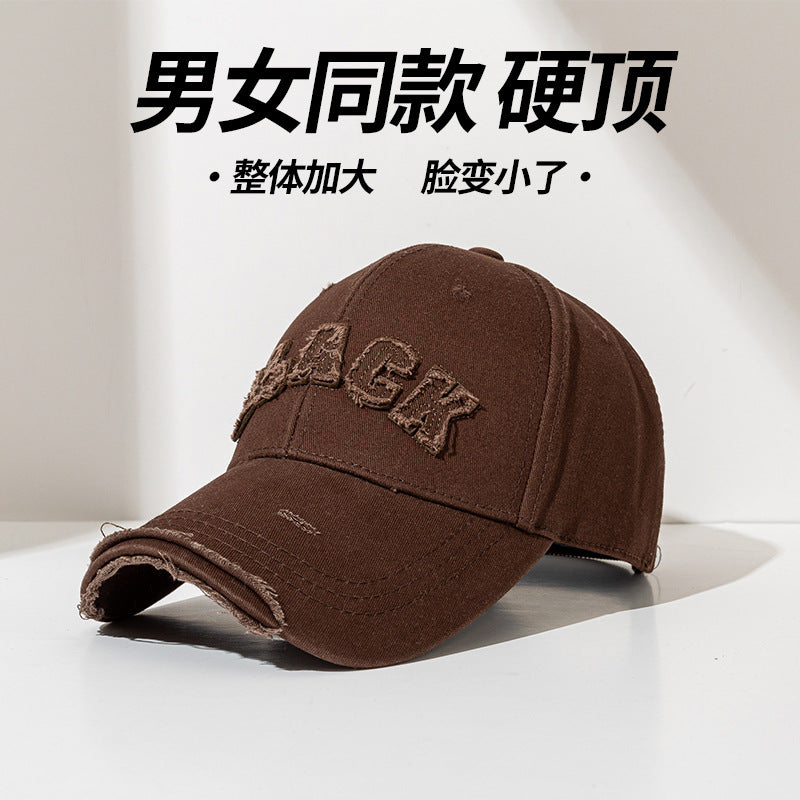 Wholesale Hard top holed distressed cap