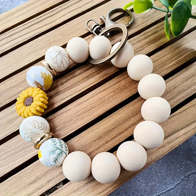 Wholesale  Handmade  Silicone Bead Bracelet Pendant Wristlet Keychain